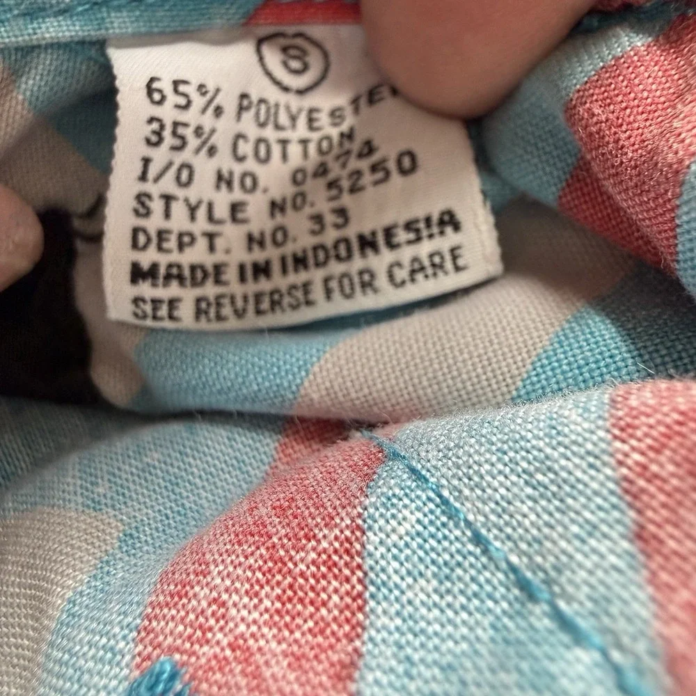 1990 Dune Road  Cotton Size S Boys Or Girls Geometric Vintage Button Up‎ Kids